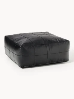 Cuscino da pavimento in pelle fatto a mano Raven