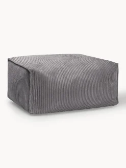 Cuscino da pavimento in velluto a coste Shara