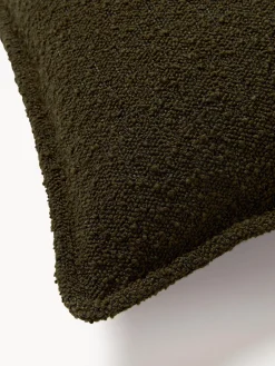 Cuscino decorativo grande in bouclé Lennon, 60 x 60 cm