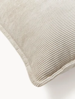 Cuscino decorativo grande in velluto a coste Lennon, 50 x 80 cm