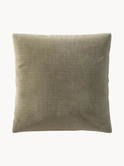 Cuscino grande in velluto a coste Vetsak, 60 x 60 cm