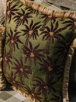 Cuscino reversibile da esterno fatto a mano Laura & Jessica