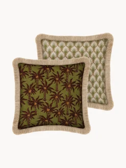 Cuscino reversibile da esterno fatto a mano Laura & Jessica