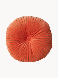 Cuscino rotondo in cotone fatto a mano Ripple, Ø 50 cm