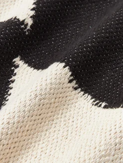 Cuscino XL tessuto a mano con motivo geometrico Asta