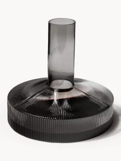 Decanter in vetro soffiato millerighe Ripple, 1,1 L