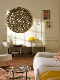 Decorazione da parete con superficie martellata Splash, Ø 120 cm