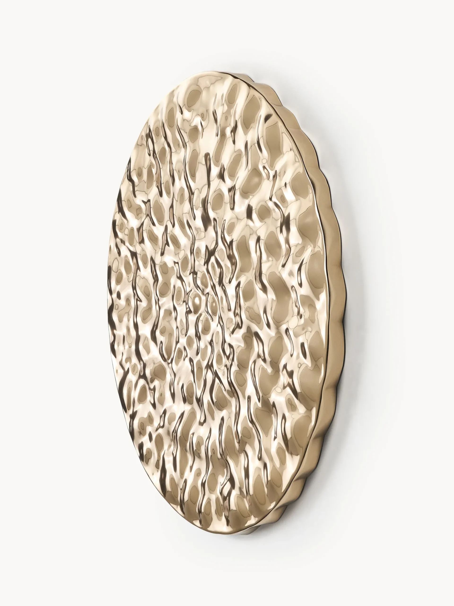 Decorazione da parete con superficie martellata Splash, Ø 120 cm