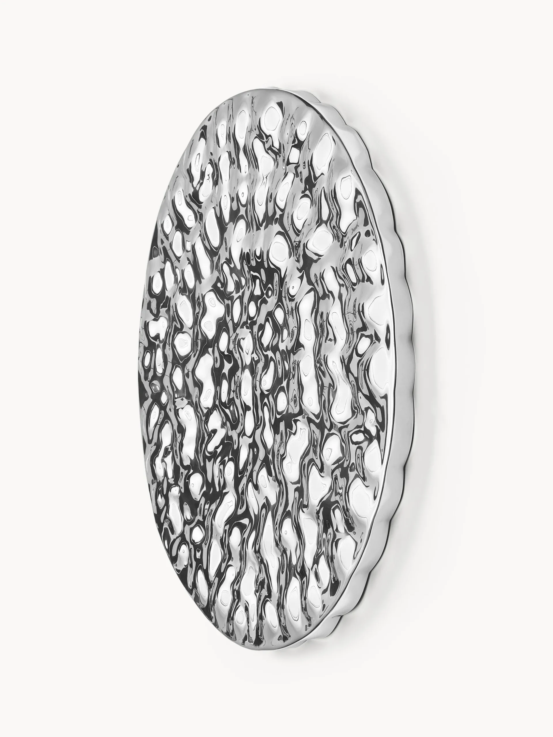 Decorazione da parete con superficie martellata Splash, Ø 120 cm