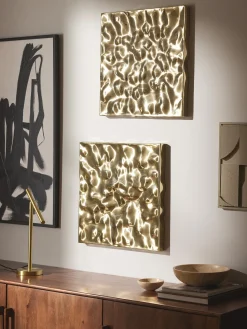 Decorazioni da parete con superficie martellata Splash 2 pz