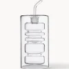 Distributore aceto e olio in vetro borosilicato fatto a mano Rings alt. 19 cm