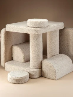 Divanetto da gioco componibile per bambini in teddy fatto a mano Sugar