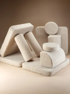 Divanetto da gioco componibile per bambini in teddy fatto a mano Sugar