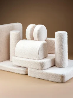 Divanetto da gioco componibile per bambini in teddy fatto a mano Sugar