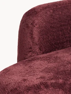 Divano 2 posti con chaise longue in teddy bouclé Wolke