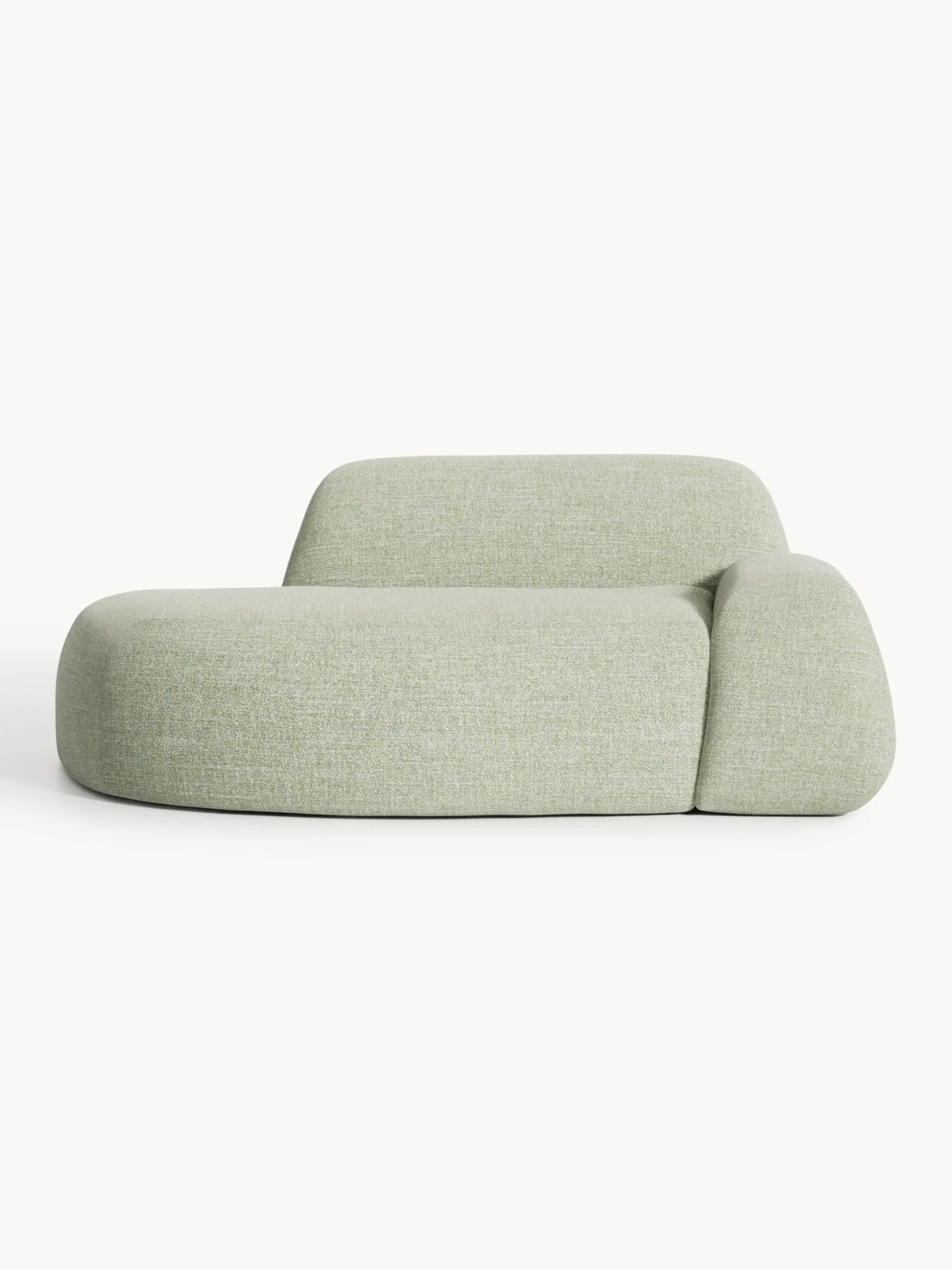 Divano 2 posti in bouclé con chaise longue Wolke