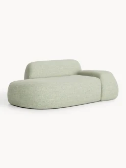 Divano 2 posti in bouclé con chaise longue Wolke