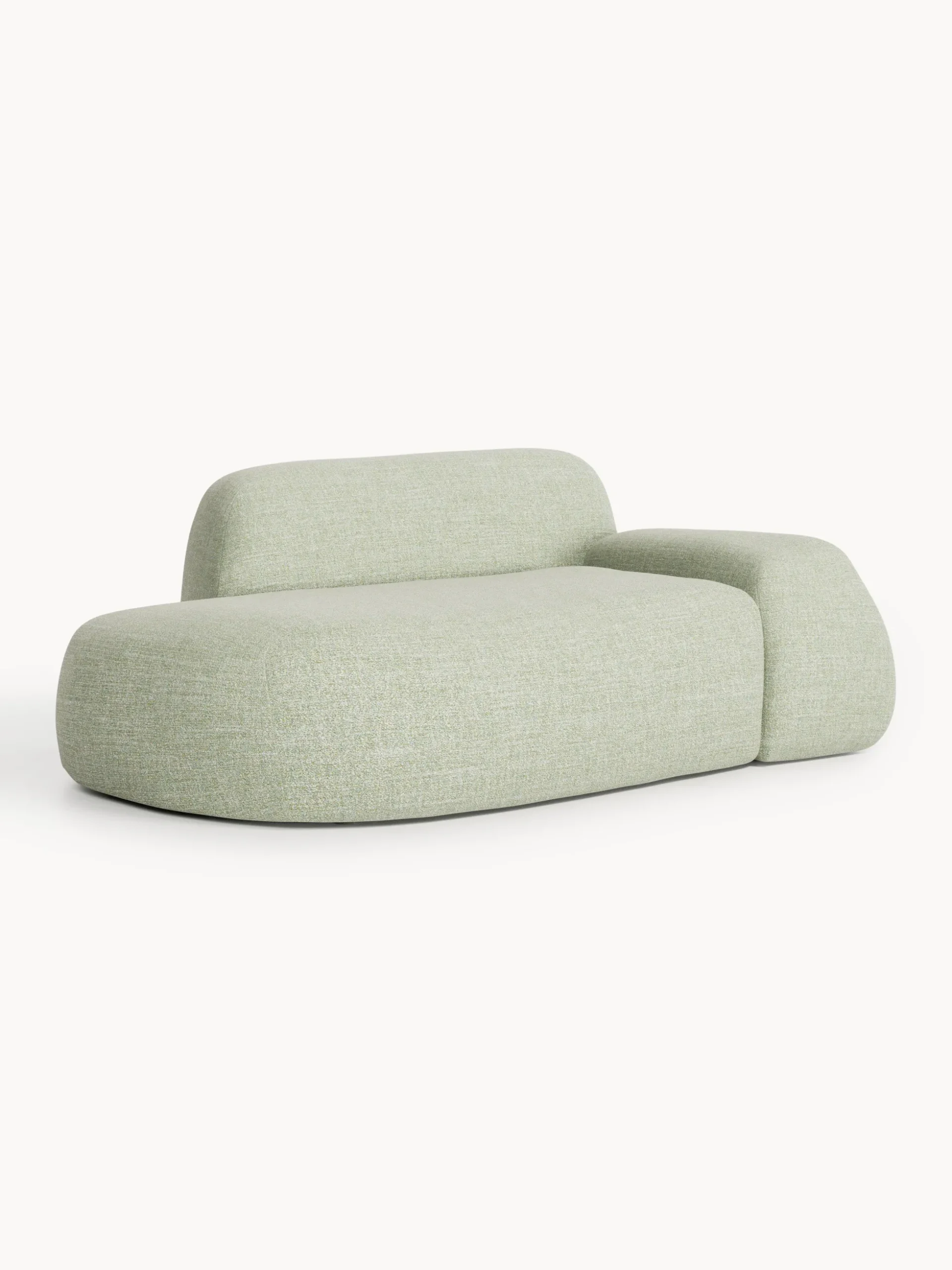 Divano 2 posti in bouclé con chaise longue Wolke