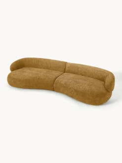 Divano 4 posti in teddy bouclé Alba