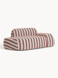 Divano a righe 2 posti con chaise longue Wolke