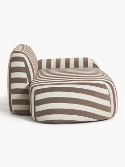 Divano a righe 2 posti con chaise longue Wolke