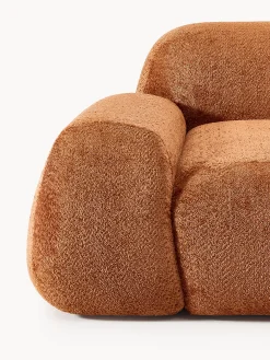 Divano angolare componibile 4 posti in teddy-bouclé Wolke