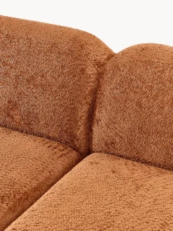 Divano angolare componibile 4 posti in teddy-bouclé Wolke