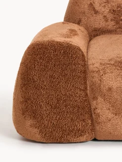 Divano angolare componibile 4 posti in teddy bouclé Wolke