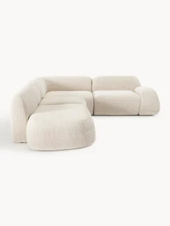 Divano angolare componibile XL in bouclé con chaise longue Wolke