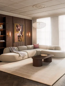 Divano angolare componibile XL con chaise longue Wolke