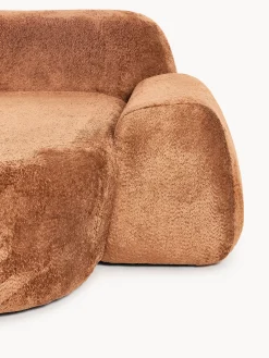 Divano angolare componibile 3 posti in teddy bouclé Wolke