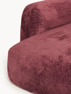 Divano angolare componibile 4 posti con chaise longue in teddy bouclé Wolke
