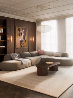 Divano angolare componibile XL con chaise longue Wolke