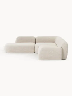 Divano angolare componibile 4 posti in bouclé con chaise longue Wolke
