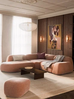 Divano angolare componibile 4 posti con chaise longue Wolke