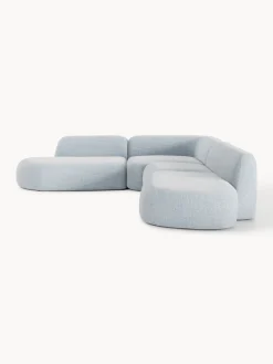 Divano angolare componibile XL in bouclé con penisola Wolke