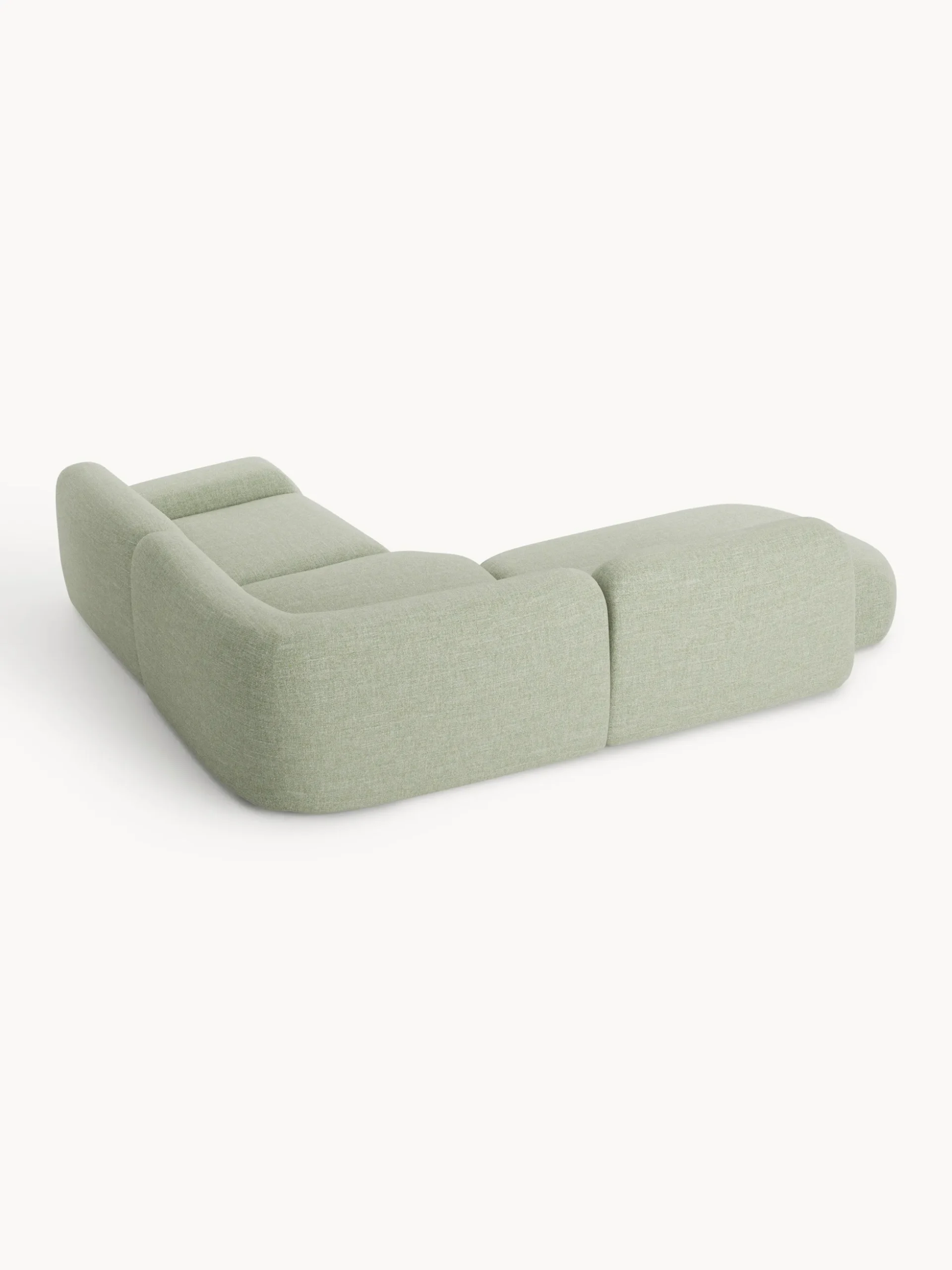 Divano angolare componibile 4 posti in bouclé con chaise longue Wolke