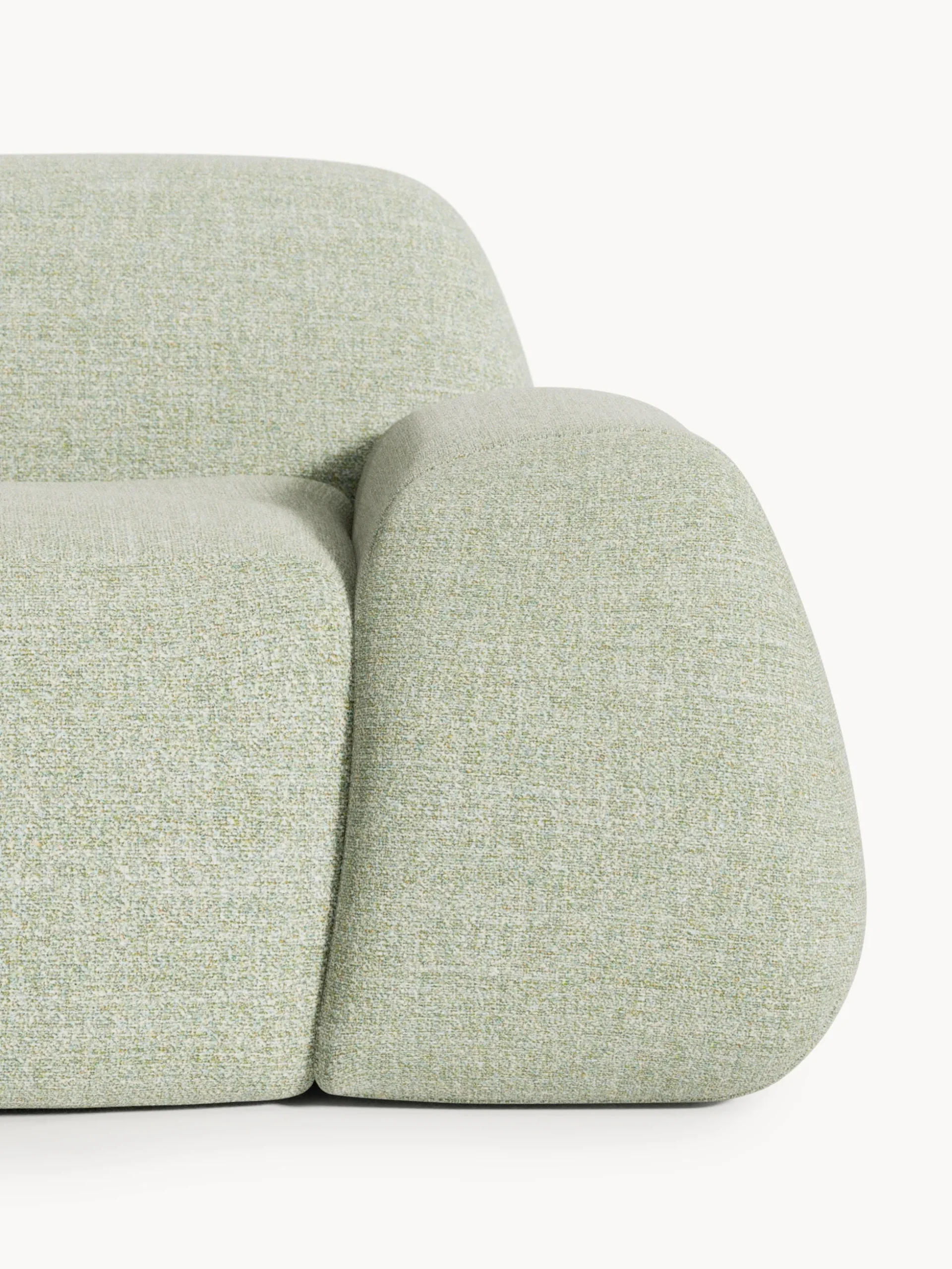 Divano angolare componibile 4 posti in bouclé con chaise longue Wolke