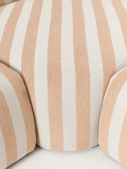 Divano angolare componibile XL a righe con chaise longue Wolke