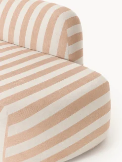 Divano angolare componibile XL a righe con chaise longue Wolke
