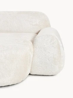 Divano angolare componibile 4 posti in teddy bouclé Wolke