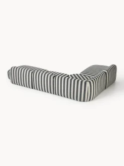 Divano angolare componibile XL a righe con chaise longue Wolke
