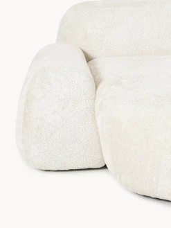 Divano angolare componibile 4 posti con chaise longue in teddy bouclé Wolke