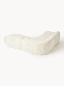 Divano angolare componibile 4 posti con chaise longue in teddy Wolke