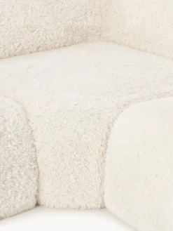 Divano angolare componibile 4 posti con chaise longue in teddy Wolke