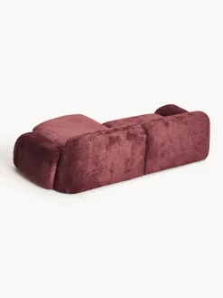 Divano angolare componibile 3 posti in teddy bouclé Wolke