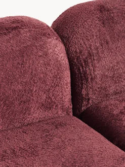 Divano angolare componibile 3 posti in teddy bouclé Wolke