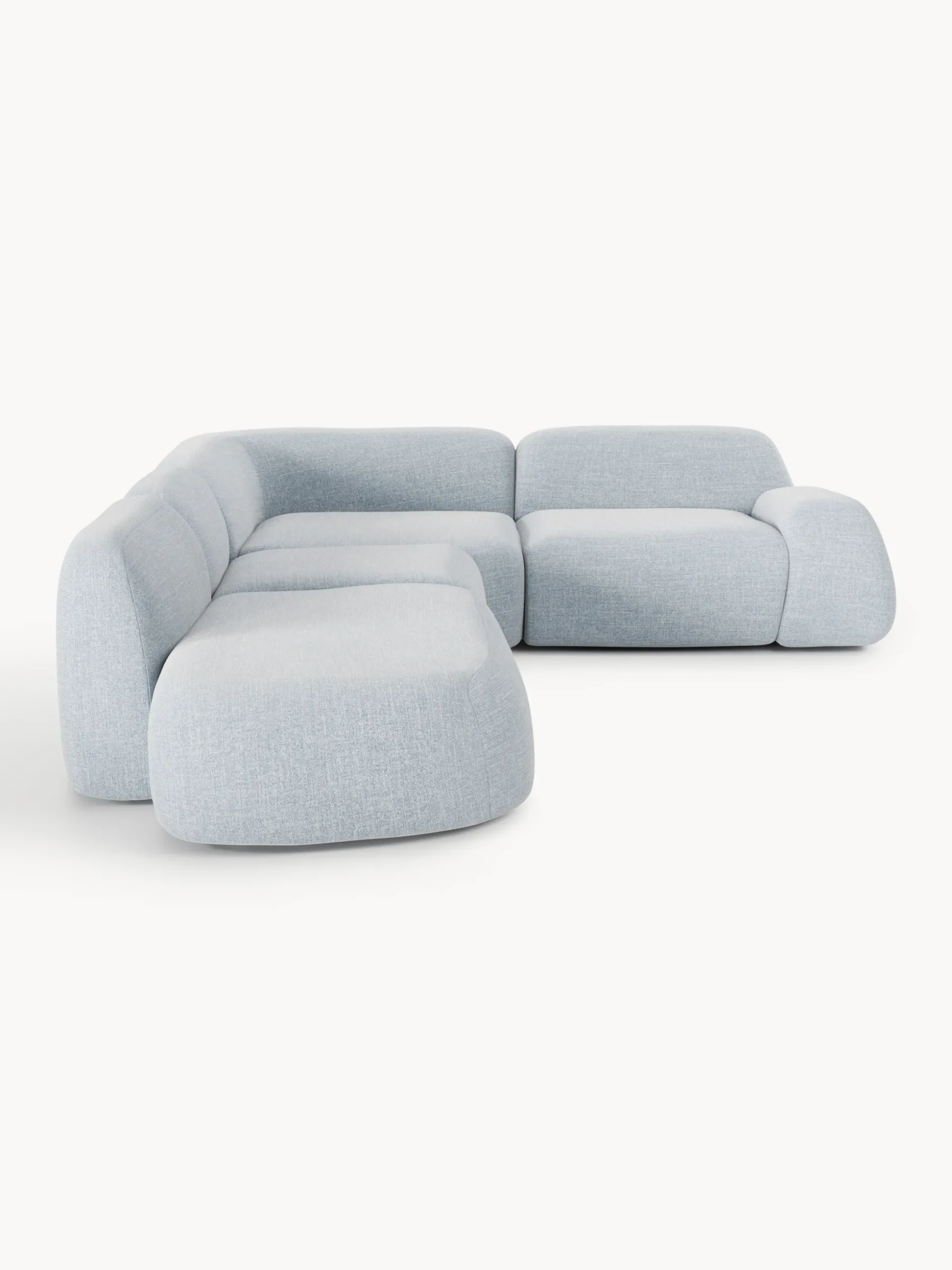 Divano angolare componibile XL in bouclé con chaise longue Wolke