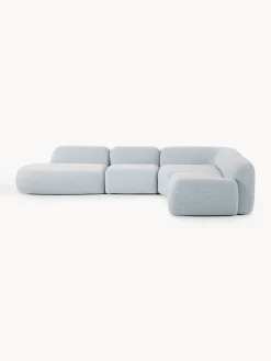 Divano angolare componibile XL in bouclé con chaise longue Wolke