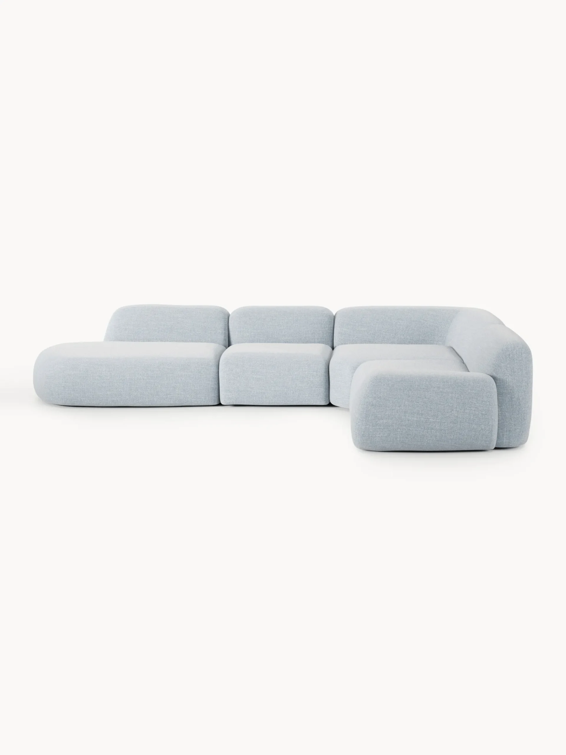 Divano angolare componibile XL in bouclé con chaise longue Wolke